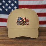 Veteran American Flag Dad Cap — Vintage Patriotic Military Baseball Hat