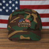 Veteran Dad Cap — Embroidered American Flag Patriotic Hat