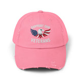 Unisex veteran dad cap supports our veterans with eagle