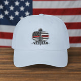 Veteran Thin Red Line Flag Dad Cap — Patriotic Classic Baseball Hat