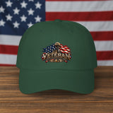 Veteran Eagle Dad Cap — Embroidered American Flag Patriotic Hat