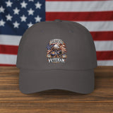 Veteran Eagle USA Flag Dad Cap — Proud Military Veteran Baseball Hat
