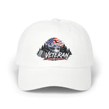 Veteran Dad Cap – American Flag Mountain Patch Hat