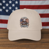 Veteran Eagle USA Flag Dad Cap — Proud Military Veteran Baseball Hat
