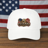 Veteran Eagle Dad Cap — Patriotic American Flag Baseball Hat
