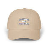 Introvert Club President Dad Cap