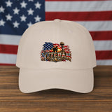 Veteran American Flag Dad Cap — Vintage Patriotic Military Baseball Hat