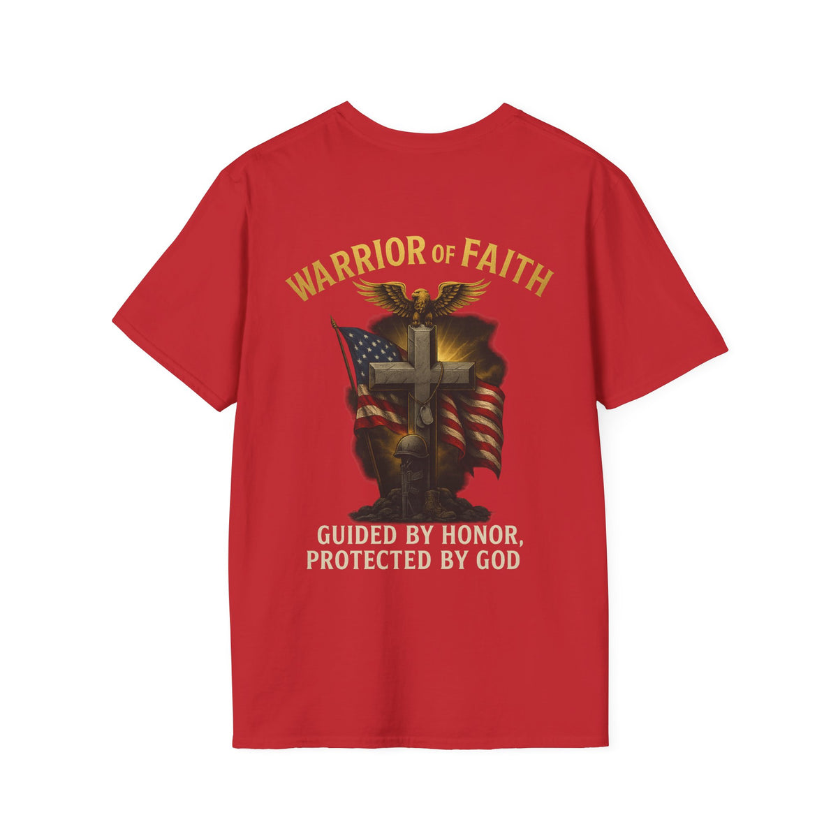 Guided by Honor, Protected by God (Patriotic Cross & Flag)