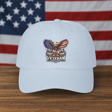 Veteran Eagle Dad Cap – American Flag Military Tribute Hat