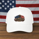 Veteran Eagle Dad Cap — Embroidered American Flag Patriotic Hat
