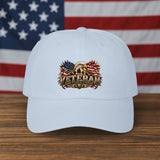 Veteran Eagle Dad Cap — Patriotic American Flag Baseball Hat