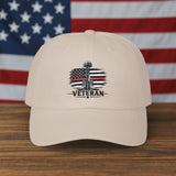 Veteran Thin Red Line Flag Dad Cap — Patriotic Classic Baseball Hat