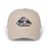 Veteran Dad Cap – American Flag Mountain Patch Hat