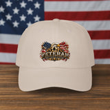 Veteran Eagle Dad Cap — Patriotic American Flag Baseball Hat
