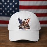 Veteran Eagle Dad Cap – American Flag Patriotic Baseball Hat