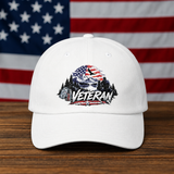 Veteran Dad Cap – American Flag Mountain Patch Hat